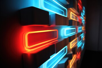 Smart 3D LED wall panel with gravitational light warps in space, adding a dynamic, sci-fi visual.