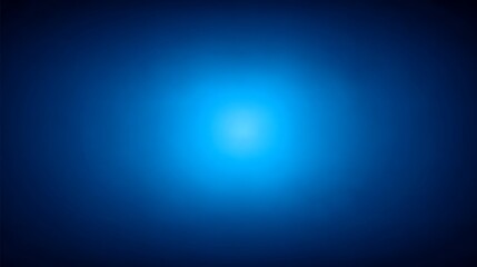 Obraz premium Solid blue background with central highlight and vignette gradient edges