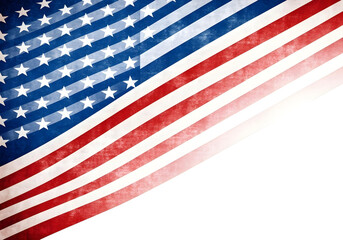 patriotic american flag for memorial day or veterans day. national symbol of the united states with a vintage, weathered look.