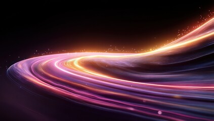 LED Wall Panel with bright streaks of cosmic winds creating a dynamic and flowing effect.