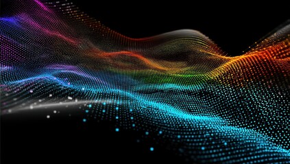 3D LED wall panel with a stunning pixel wave effect, creating energetic lighting transitions.