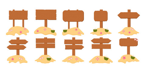 Summer Beach Sign Illustration