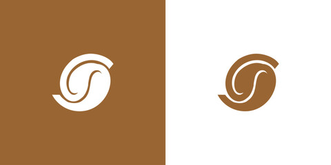Creative Letter S Logo with Coffee