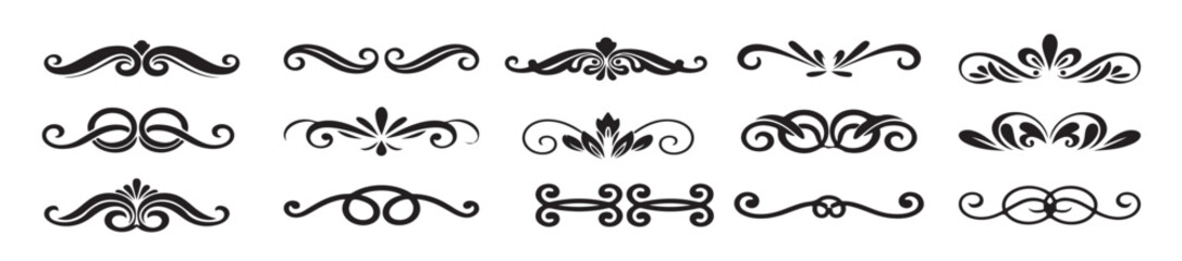 set different type black divider white background