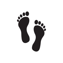 silhouette human footprint icon. Footprint clip. Adults and children's footprints. seps. Vector illustration.