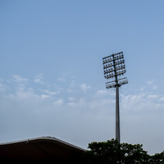 Cricket stadium flood lights poles at Delhi, India, Cricket Stadium Lights