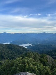 mountain landscape with clouds