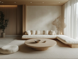 modern living room,  Breathe in the calm with natural interiors