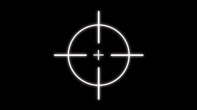 Gun target set icon, Sight sniper target, Focus and Concentration to Shot the Target for Online Games.