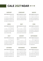 Calendar Templates 2027