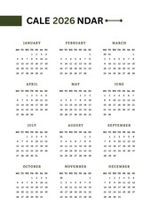 Calendar Template 2026
