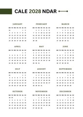 Calendar Template 2028