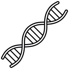Icon of a DNA Double Helix Strand in Various Colors and Styles for Science