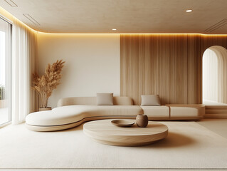 modern living room,Warm and vibrant interior with a stylish flair.
