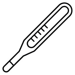 Digital Thermometer Icon Design for Healthcare Science or Temperature Measurement Applications