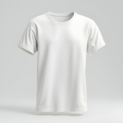 White T-shirt Displayed on Neutral Background for Customization Mockup