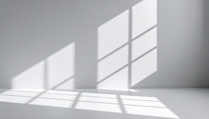 Obraz premium Abstract white background with white light and grey shadow empty light interior with copy space for creative studio backdrop project 