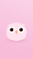 Fototapeta premium Owl selfie cute wallpaper animal cartoon bird.