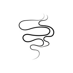 Smoke steam icon vector logo. Smoke smell, steam aroma heat icon illustration. Hot vapor fire doodle line icon. Hit stink, coffee, fragrance flame elements. Vector illustration.
