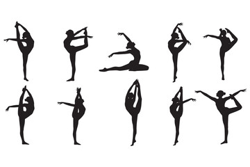 Fototapeta premium Silhouette of Swimming man Silhouette black and white