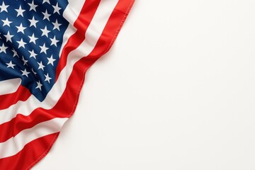 Fototapeta premium American flag on white background.