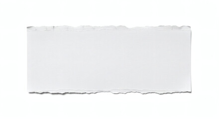Obraz premium Torn Paper Texture White Blank Piece for Creative Designs