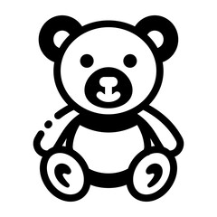 A linear style icon representing teddy bear
