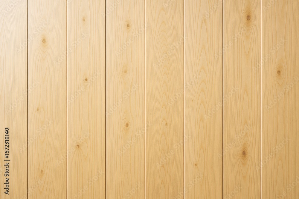 Aufkleber Light wood plank wall background with natural grain pattern and soft lighting, ideal for abstract graphic design or texture-based projects.