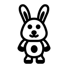 A linear style icon representing rabbit toy
