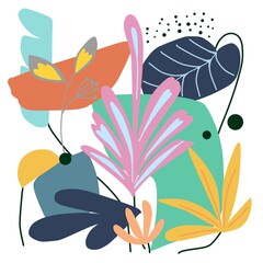 floral background with butterflies