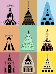 vector illustration of temple 