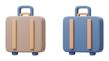 可愛いパステルカラーの手荷物 旅支度 シンプルデザイン