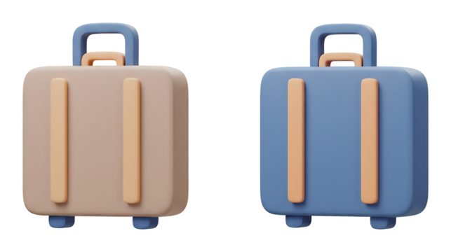 可愛いパステルカラーの手荷物 旅支度 シンプルデザイン