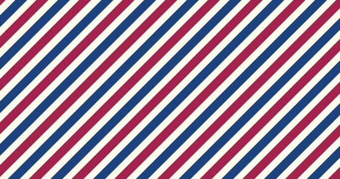 Barbershop or American flag line strip animation repeat