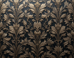 Metal background. Art Nouveau pattern for wallpapers, covers, wall decorations. Oil paint