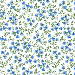 Transparent background with cornflowers. seamless pattern with cornflowers on a transparent background.
