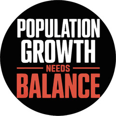 Population growth needs balance concept illustration for sustainability and ecological balance 100