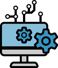 Technology and Circuit System Icon