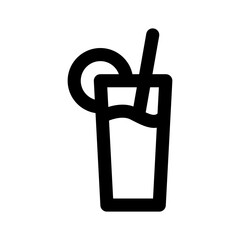 Summer Drink icon thick bold line