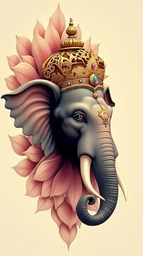 A vibrant painting of Gajalakshmi &mdash; goddess seated on lotus with elephants pouring water &mdash; representing abundance, fertility, and grace as per Vastu.
