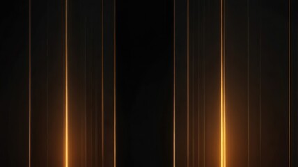 Abstract composition featuring vertical golden light streaks against a dark background.