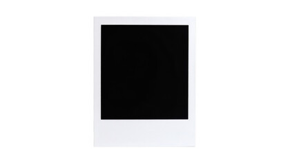 White instant photo frame isolated on transparent background