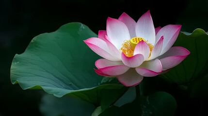 Beautiful Lotus Flower in Dark Background