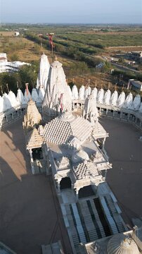 Aerial view of 72 Jinalaya, Mandvi 4k video for reel content.