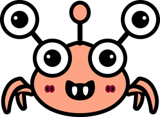 Obraz premium Cute Cartoon Monster Icon