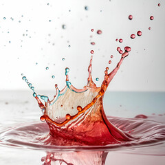 paint splash frozen motion white background