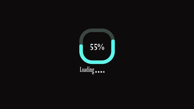 Downloading Bar Loading Screen Animation in 4K on White Background.