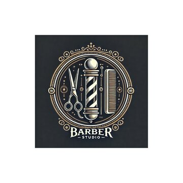 logo per parrucchiere e barbiere