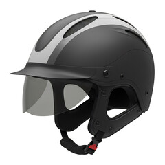 都会的スタイリッシュな黒白ヘルメット 滑らかな曲線とマットな質感