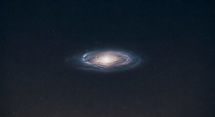 Fototapeta premium Vibrant Galaxy Shining Against Starry Night Sky Background